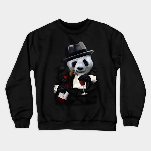 PANDA with Tuxedo Crewneck Sweatshirt by Dezigner007